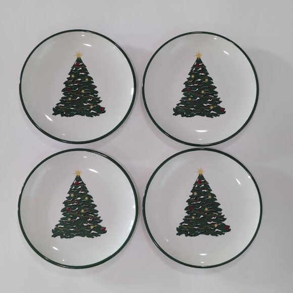 Threshold Other - New Threshold App Plate Stoneware 2025 Christmas Tree Holiday 6" Round Plate